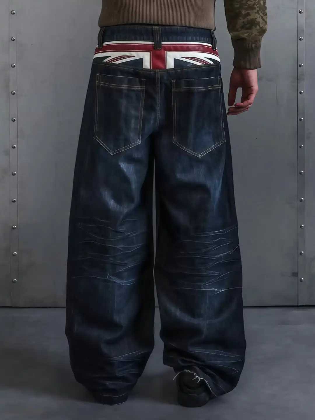 Men and Women High Waisted Washed Classic Style Baggy Denim Pants Commute Dressing Up Minimalism Straight Leg Jeans 2025T260527 - view 3