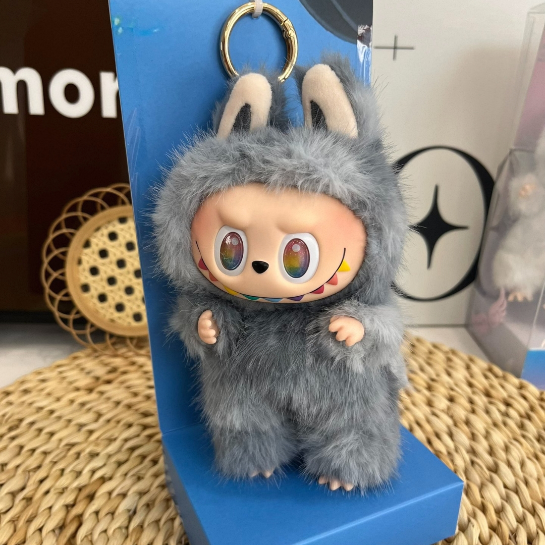 The Monsters Black Zimomo 17cm Exquisite Plush Doll with Colorful Dragon Wings & Heterochromatic Eyes Keychain QIAOWANTONG