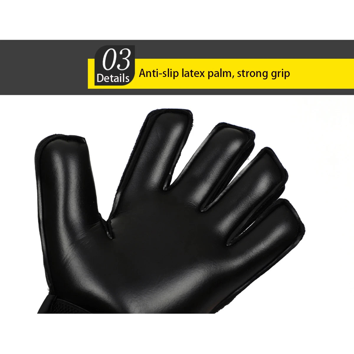 Goalie Goalkeeper Gloves Adult Strong Grip for The Toughest Saves with Finger Protect 43MM Latex Sizes 6-10 260525