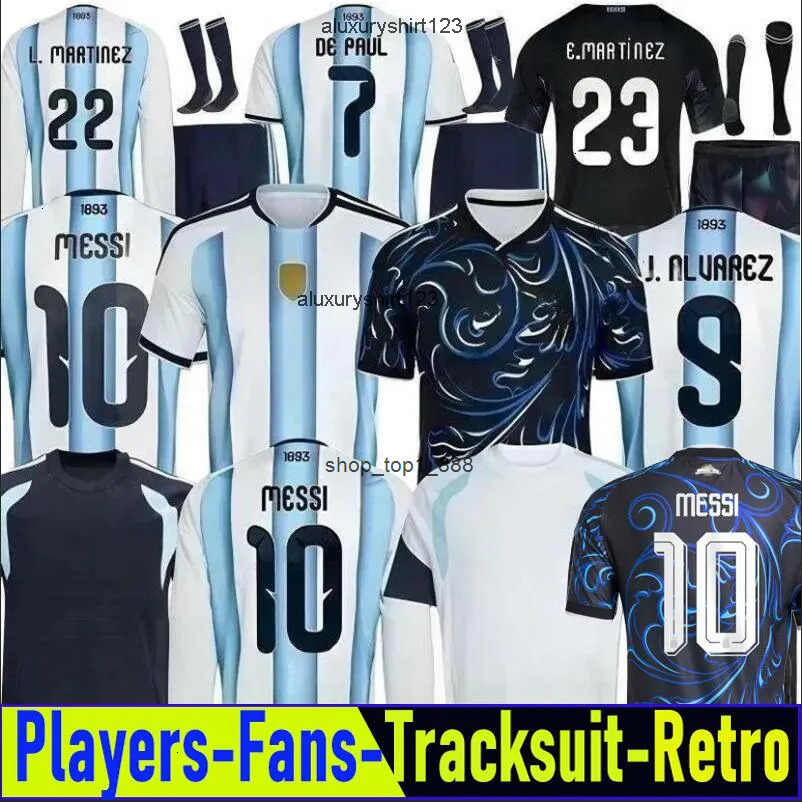 2026 World Cup ArgentinaS soccer Jerseys MESSIS GARNACHO DE PAUL National Team MARTINEZ KUN AGUERO Maradona Football Shirts 26 27 Miami Martinez FC Wo