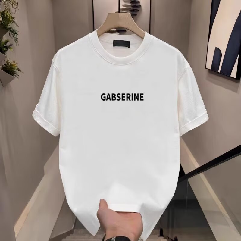 2026 Summer New Luxury Men's T-Shirt, Minimalist Graphic Print, Crew Neck, Fashion Streetwear, Casual All-Match Short Sleeve Tops
