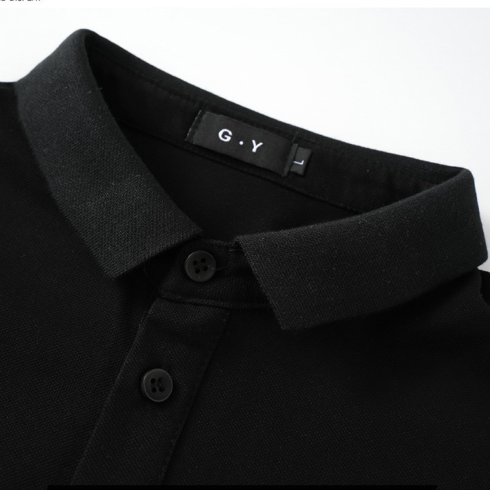 Luxury Young Men's Designer Polo Shirt T-shirt High-end Quality Skin Friendly Comfortable Black And White Striped Lapel Short Sleeved Fashion Ver - view 9