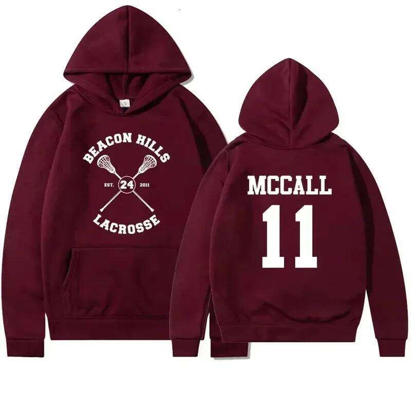 Teen Wolf Hoodie Beacon Hills Stilinski 24 Lahey McCall Pullover Tv Show Sweatshirt Hooded Hip Hop Hoodies Streetwear Top 26L0527