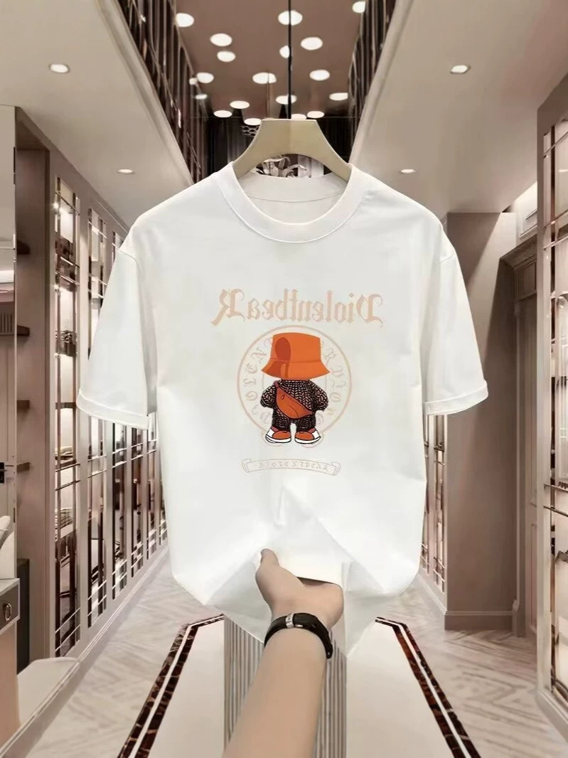 2026 Summer New Crew Neck T-Shirt, Men's Stylish Casual Loose Fit Short Sleeve Tee