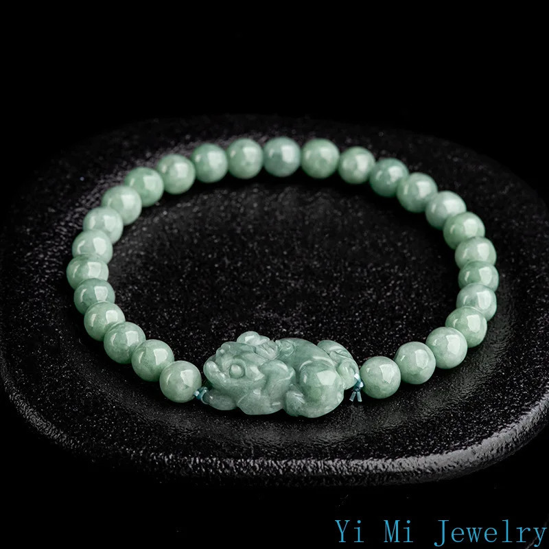 Burmese Jade Pixiu Bracelets Natural Chinese Green Jewelry ner Gemstone Accessories Carved Bead Jadeite Women Bracelet 260522
