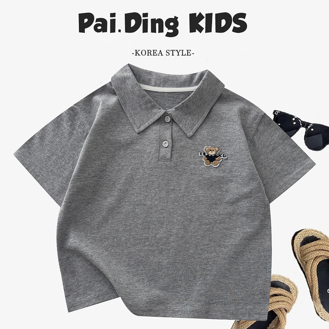Summer Teen Polo Shirts for Boys Fashion Children Sports Tops Cotton Baby Breathable T Shirt 2-14 Years Kids Clothes 240515