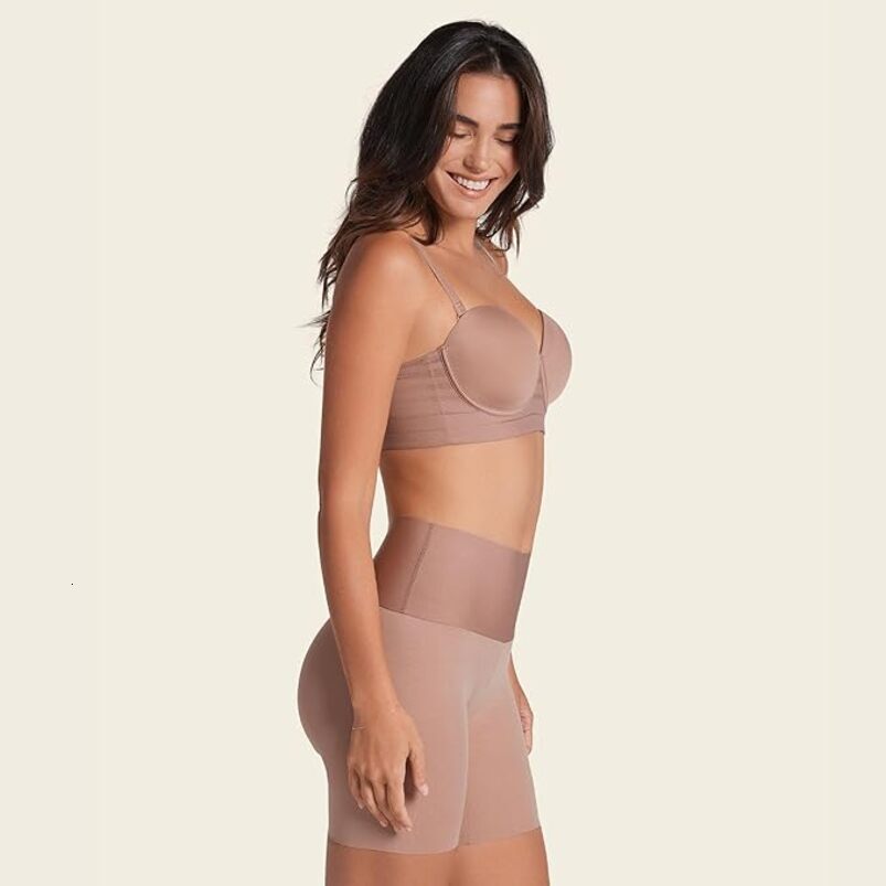 Leonis SmartShape High Waisted Shapewear Shorts for Women Tummy Control Shaper Shorts, Invisible Butt Lifter Body Shaper