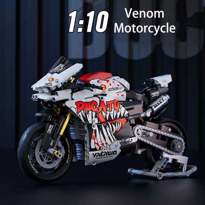 900pcs Motorcycle Building Blocks Set, Technical Racing Model Kit, STEM Assembled Toys Adults Teens,Gifts for Boys and Girls J260527