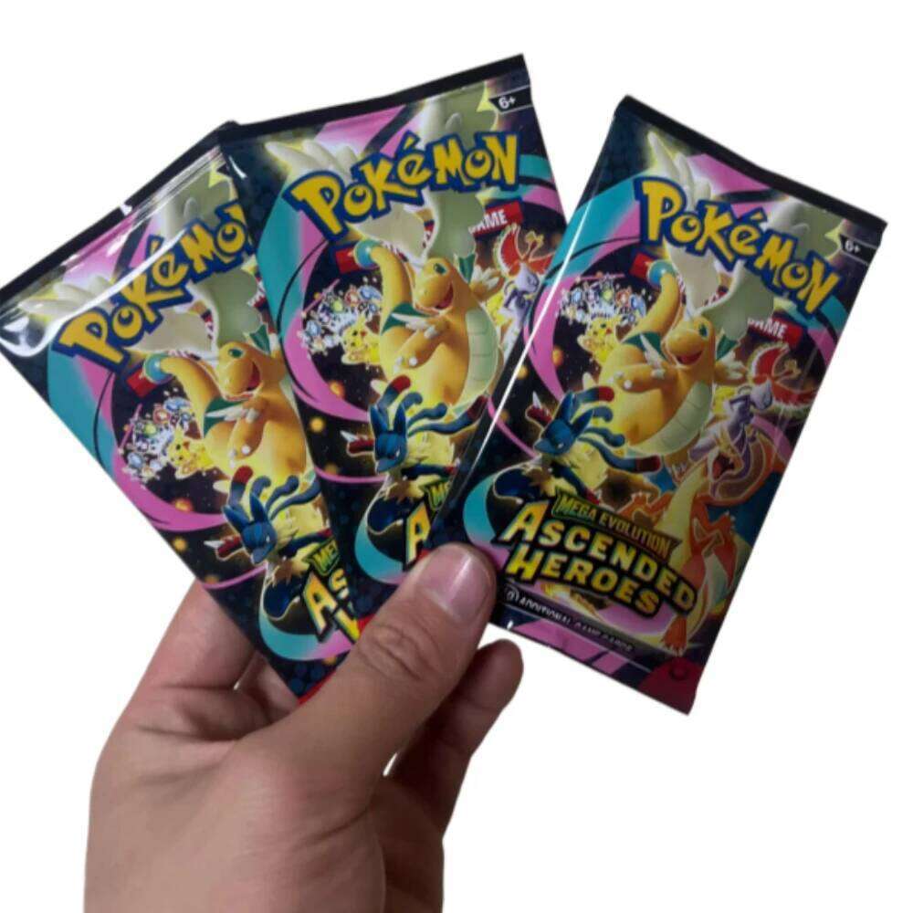 360PCS English Mega Booster Box Ascended Heroes Phantasmal Flames Holographic Rare TCG Cards for Gift Collection 26L0527