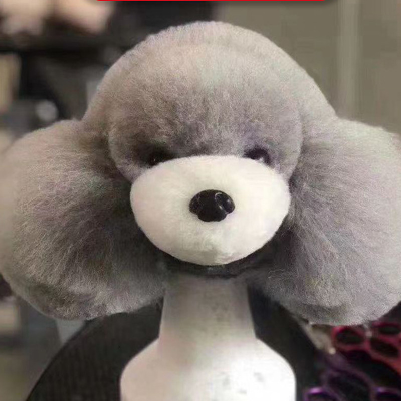 teddy Pet simulated head hair dog head model beautician practice cutting dog hair dog body Wig Pet Grooming Student study 260304