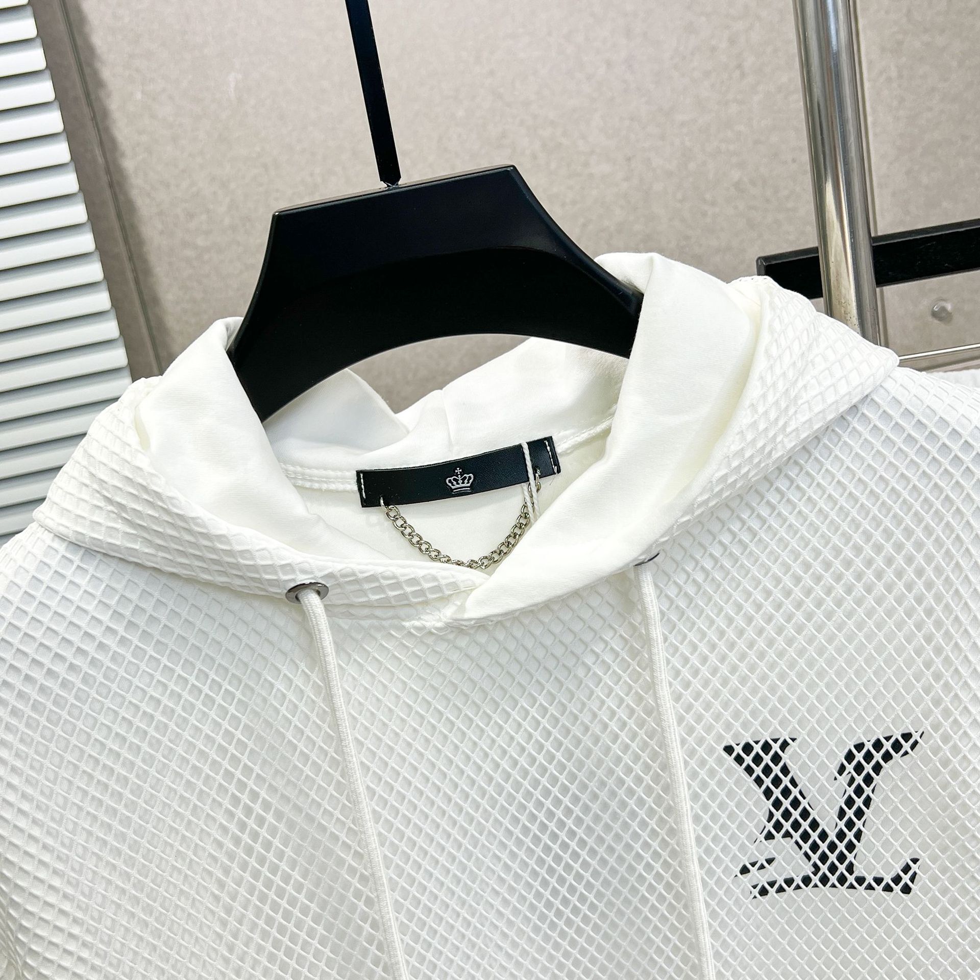 Top Designer Luxury Men's High-end Quality Trendy Letter Hoodie Summer New Hooded Short Sleeved Casual Loose High-end Fashionable Versatile Light