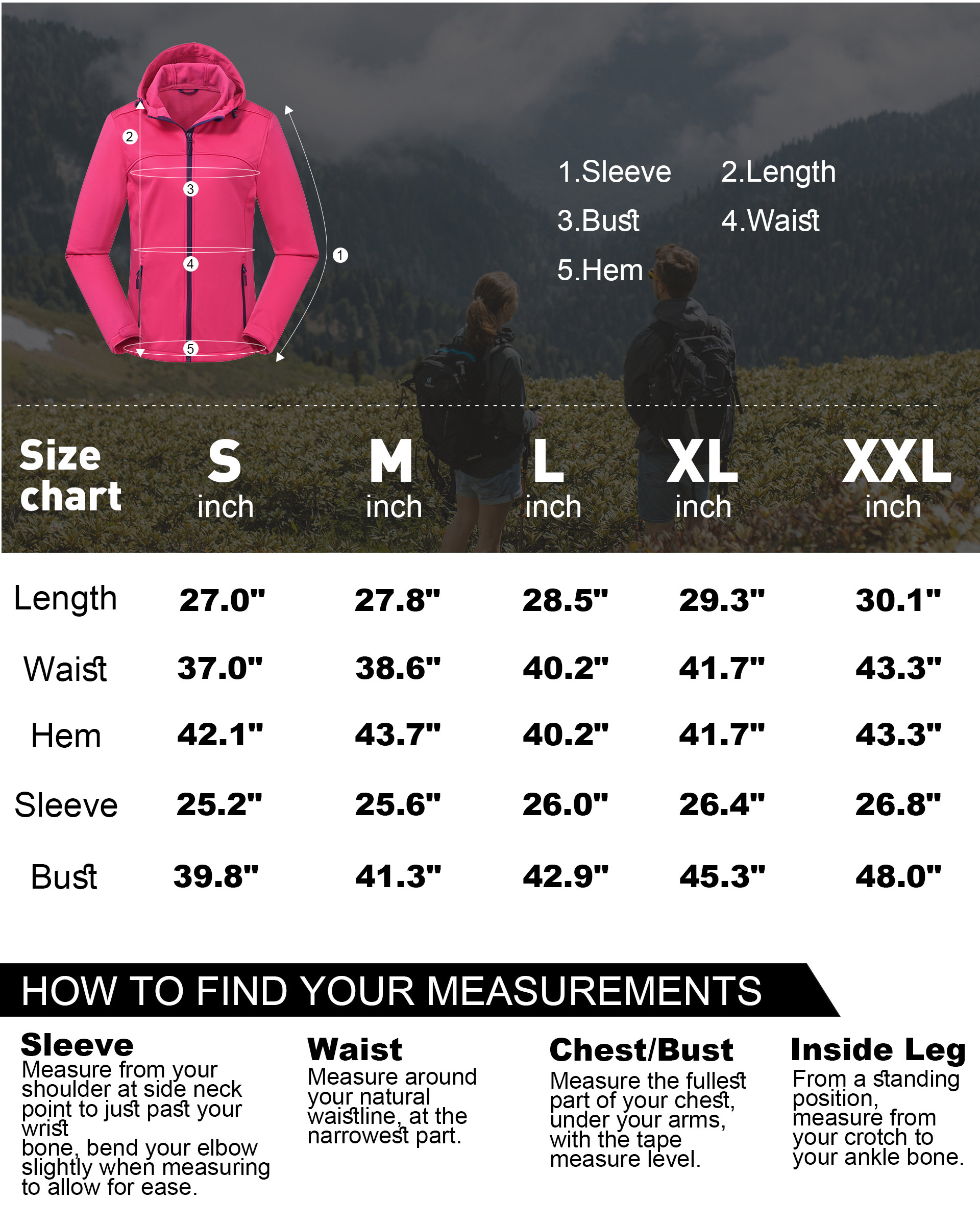 Female Outdoor Windbreaker Waterproof Anti-Scratch Jacket For Daily & Outdoor Use