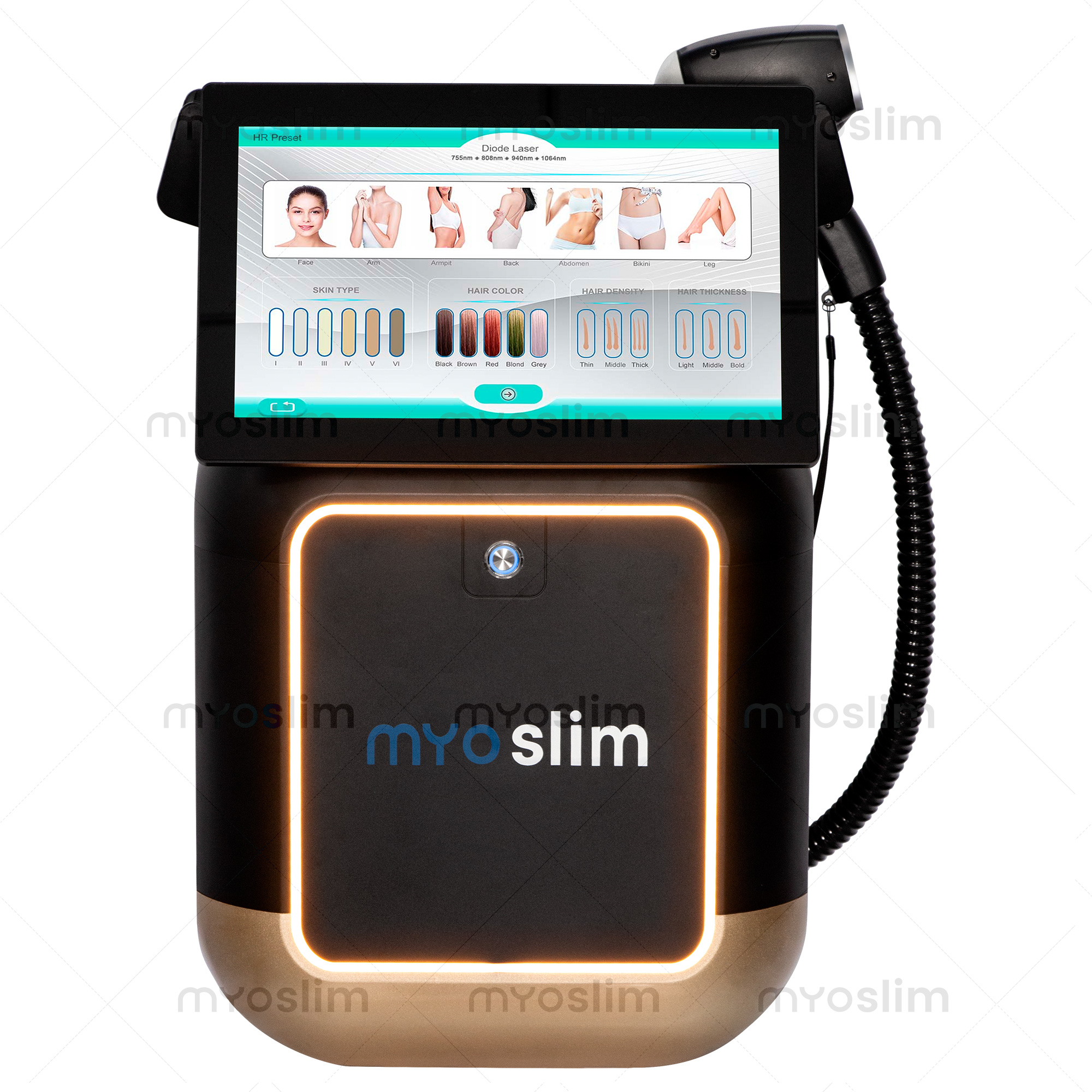 High Power 10 Bars Diode Laser Hair Removal Machine 755nm 808nm 940nm 1064nm For Salon HR Preset Equipment