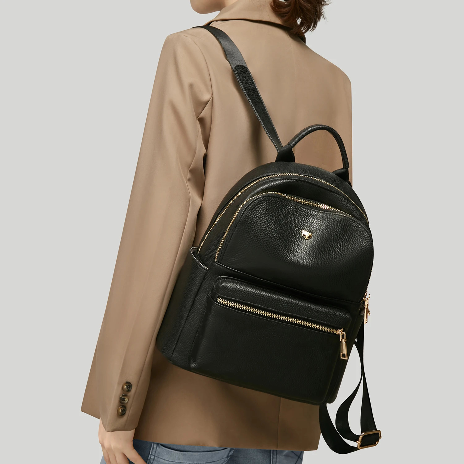 ER Genuine Leather Microfiber Womens Backpack Fashion Female Travel Bag Large Capacity Waterproof y260611 - view 3