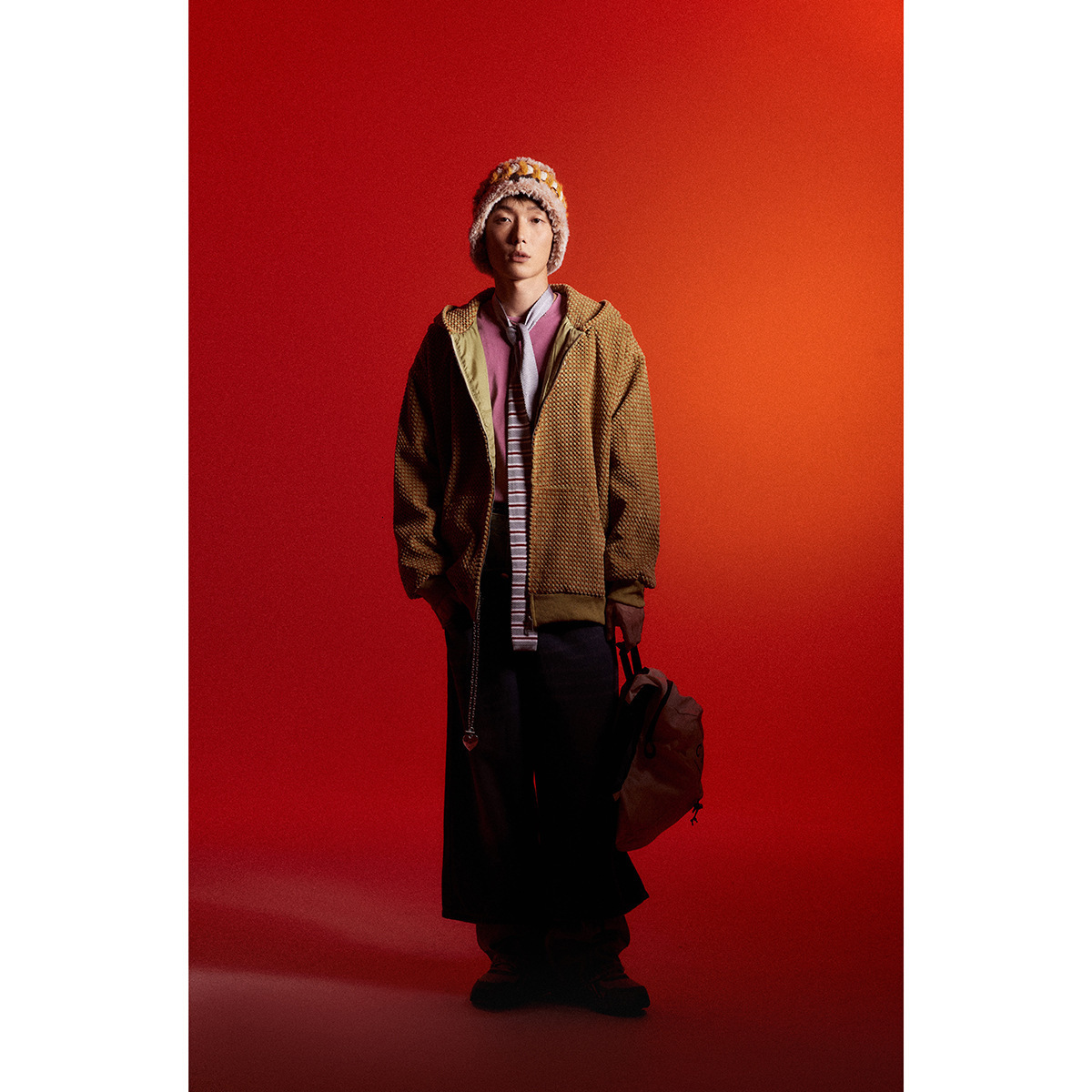 Casual Warm Street Style Retro Waffle Texture Zip Up Hoodie Men and Womens Brown Oversized Coat Y2K Harajuku Trendy Fashion Coat 260311
