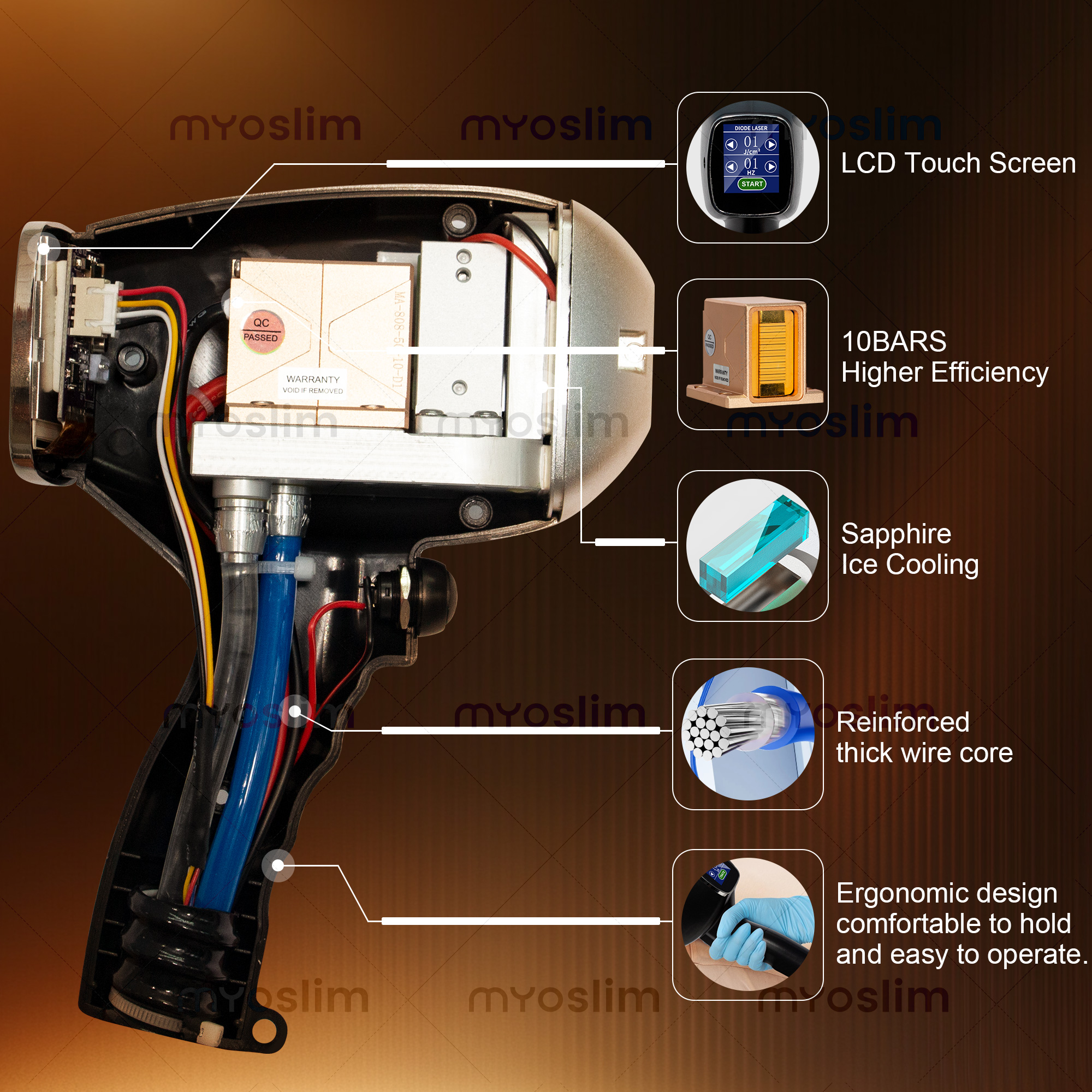 High Power 10 Bars Diode Laser Hair Removal Machine 755nm 808nm 940nm 1064nm For Salon HR Preset Equipment