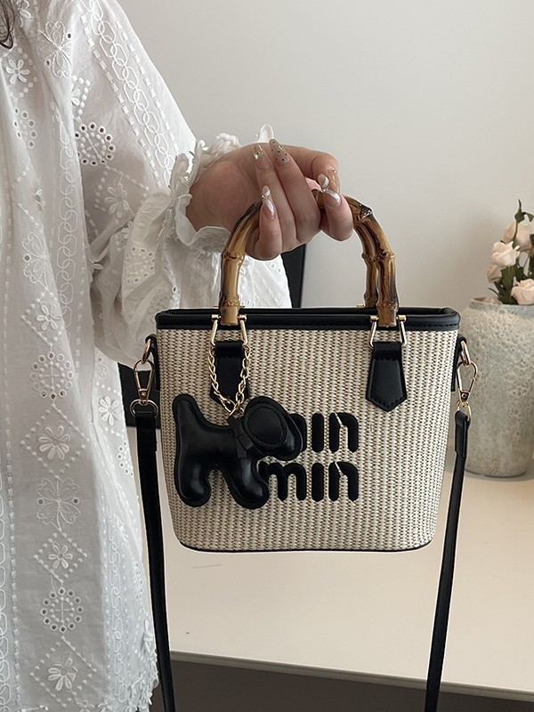 Woven small bag for women 2026 new summer casual seaside vacation crossbody hand-held bucket bag