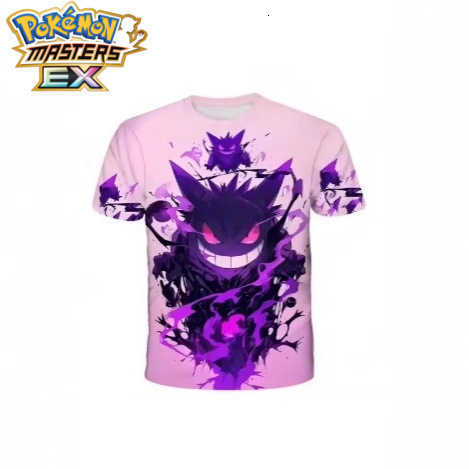 Summer Childrens Pokmon T-shirt Fashionable Casual 3D Pikachu T-shirt for Kids and Girls Sports Casual Short Sleeve T-shirt L260527C188