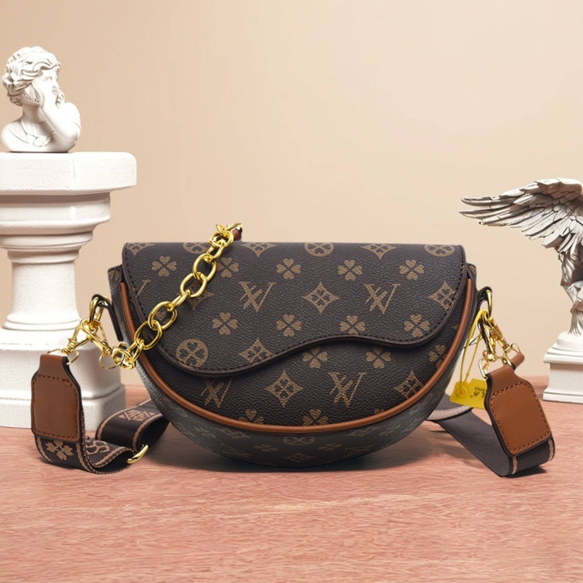 Luxury 2026 New Fashionable Printed Designer Saddle Bag Casual Single Shoulder Diagonal Cross Bag for Women