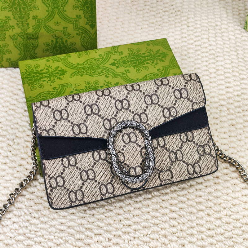 Designer bag Classic Luxury bag Chain crossbody bag Fashion Plaid Flowerd Wallet Vintage Ladies Brown Leather Handbag mini shoulder bag Bags Trendy Luxury High
