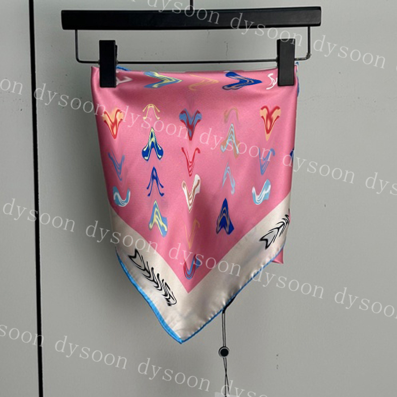 Pink Print Silk Square Scarf with Blue Trim Size 90x90cm Elegant Strapless Evening Top Party Blouse Bandeau Top 33587