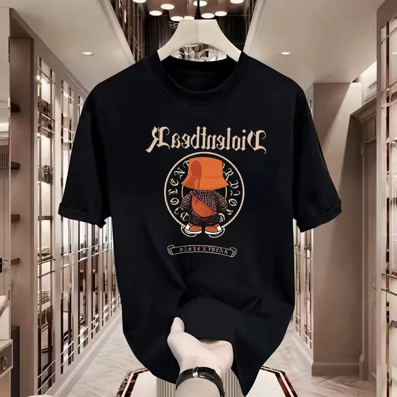 2026 Summer New Crew Neck T-Shirt, Men's Stylish Casual Loose Fit Short Sleeve Tee