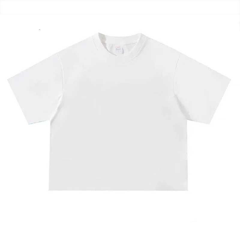 Basic Oversized Boxy Crew Neck T-shirt Mens Heavyweight 240GSM 100 Cotton Half Sleeve T-Shirts Summer Loose Sports Clothing X260527
