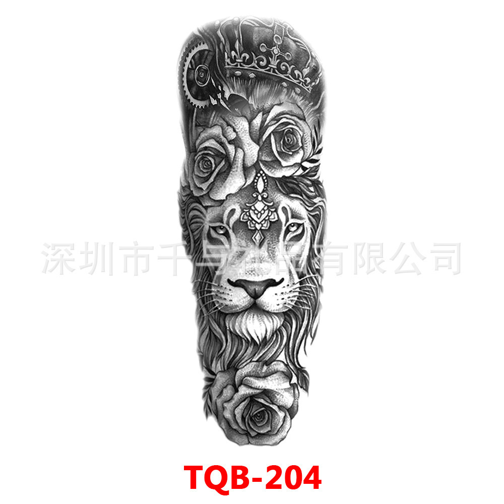 Full Arm Tattoo Sticker Full Arm Large Image Animal Large Flower Arm Tattoo Sticker Tattoo 251126