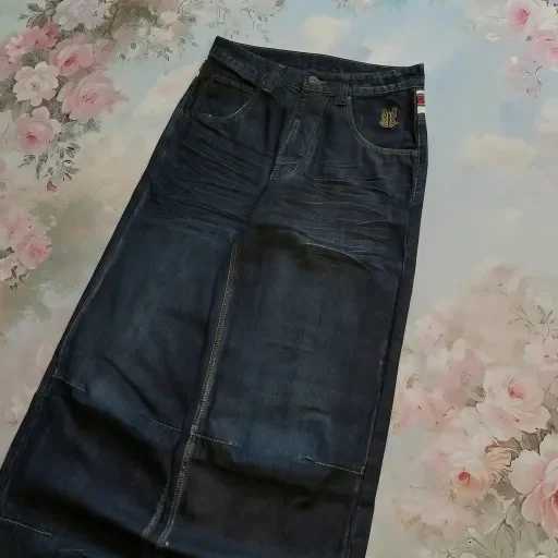 Men and Women High Waisted Washed Classic Style Baggy Denim Pants Commute Dressing Up Minimalism Straight Leg Jeans 2025T260527 - view 4