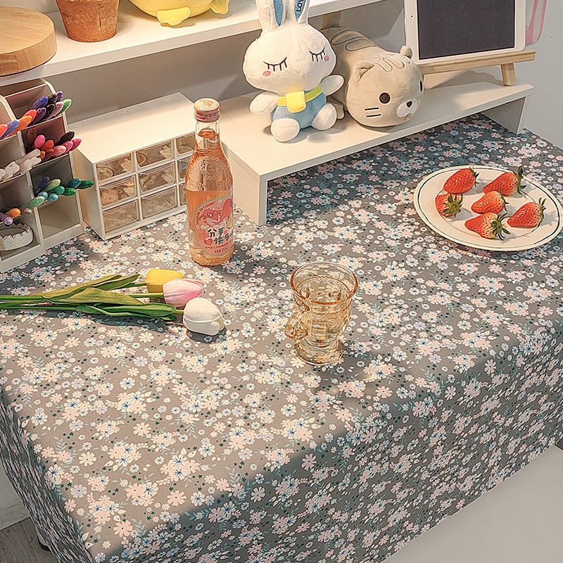 YL-38710 Custom plaid floral tablecloth, velvet desk cloth, suitable for street vendors, backdrop for dining tables and coffee tables.