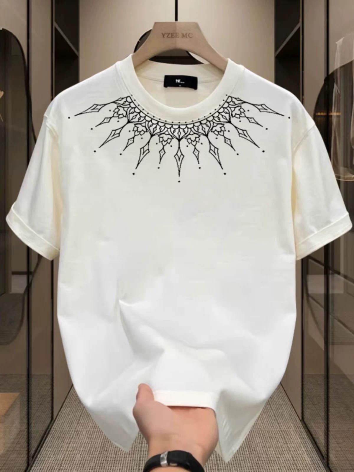 2026 New Summer Heavyweight Pure Cotton Short Sleeve T-Shirt, Men's Loose Stylish Premium Casual Top