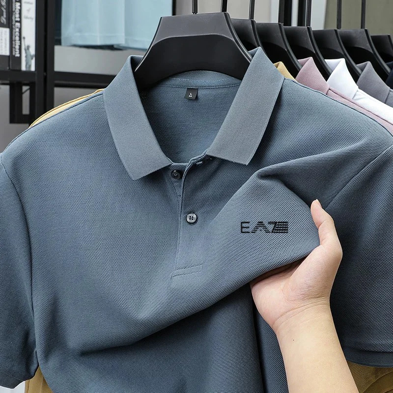 y polo shirt short sleeved letter printed mens top summer comfortable breathable casual lapel Tshirt 260527 - view 5