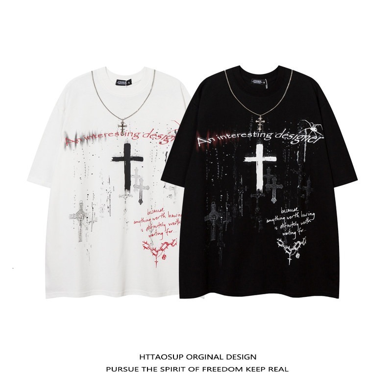 Summer Luxury Young Men's Designer Loose Fit Plus Size T-shirt High Street Graffiti Letter Print Short Sleeved Outdoor Casual Elastic Breathable 