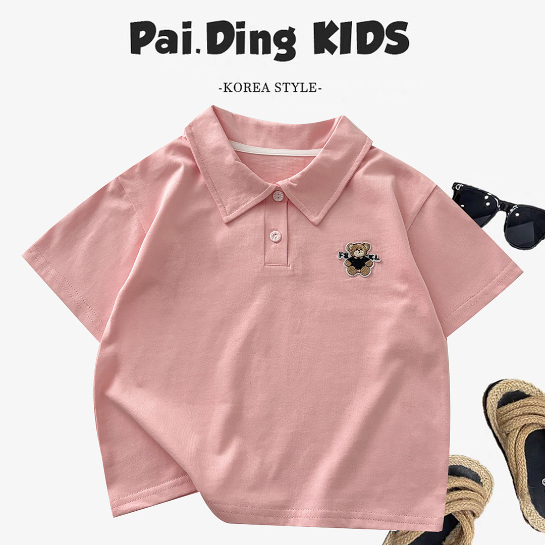 Summer Teen Polo Shirts for Boys Fashion Children Sports Tops Cotton Baby Breathable T Shirt 2-14 Years Kids Clothes 240515