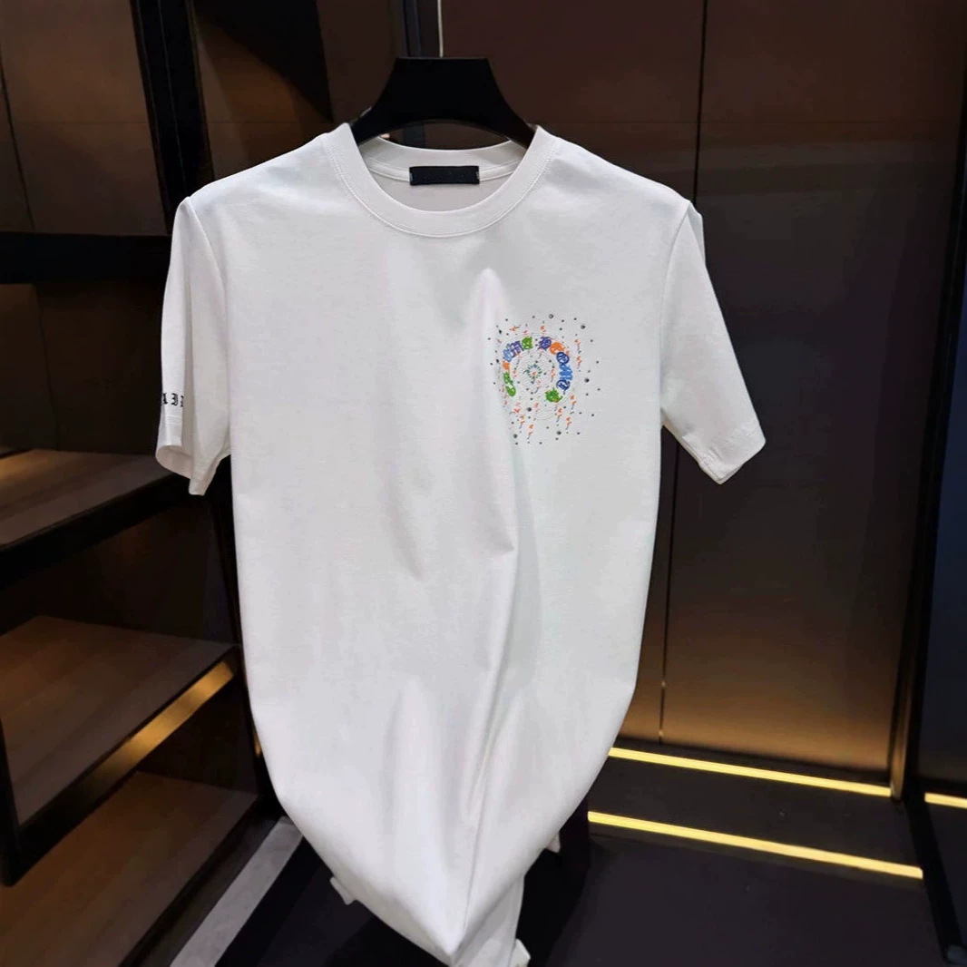 Top Luxury Young Men Designer T-shirt High-end Outdoor Leisure Summer Round Neck Embroidery Fashionable Lightweight Comfortable Breathable Short Sleev - view 4