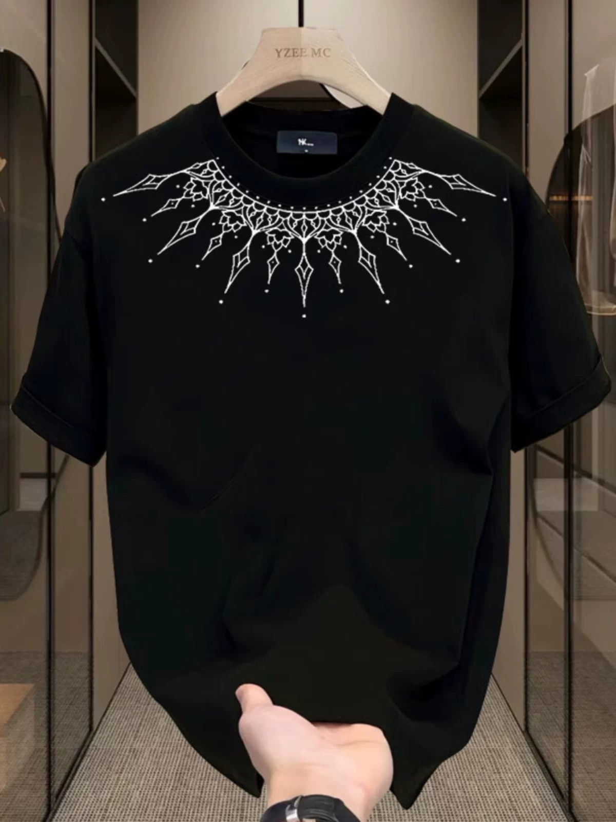 2026 New Summer Heavyweight Pure Cotton Short Sleeve T-Shirt, Men's Loose Stylish Premium Casual Top