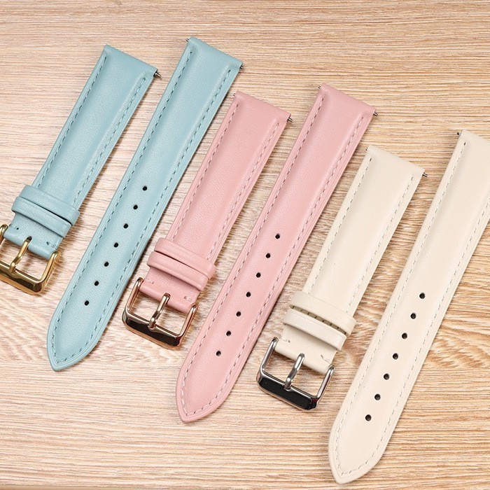 Plain cow leather strap waterproof sweat and odor proof color fashion with switch raw ear for men women 260420