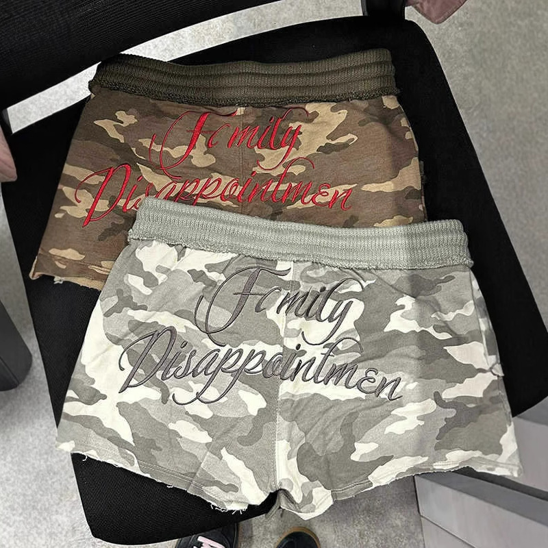 Camouflage retro shorts chic casual versatile Harajuku Y2K crop bottoms grunge punk fashion street slim womens shorts 250613