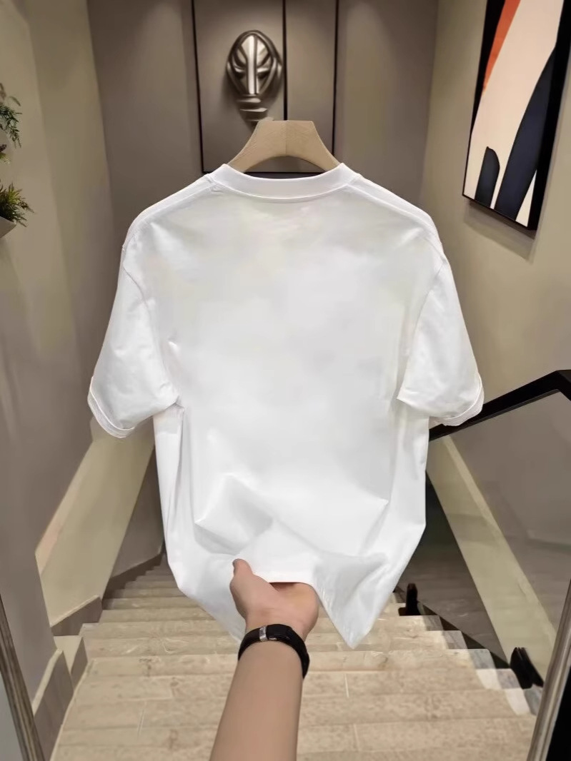 2026 Summer Men's Cotton T-Shirt, Horse Graphic Print, Crew Neck, Streetwear, Slim Fit Short Sleeve Tops, Trendy Casual Tees