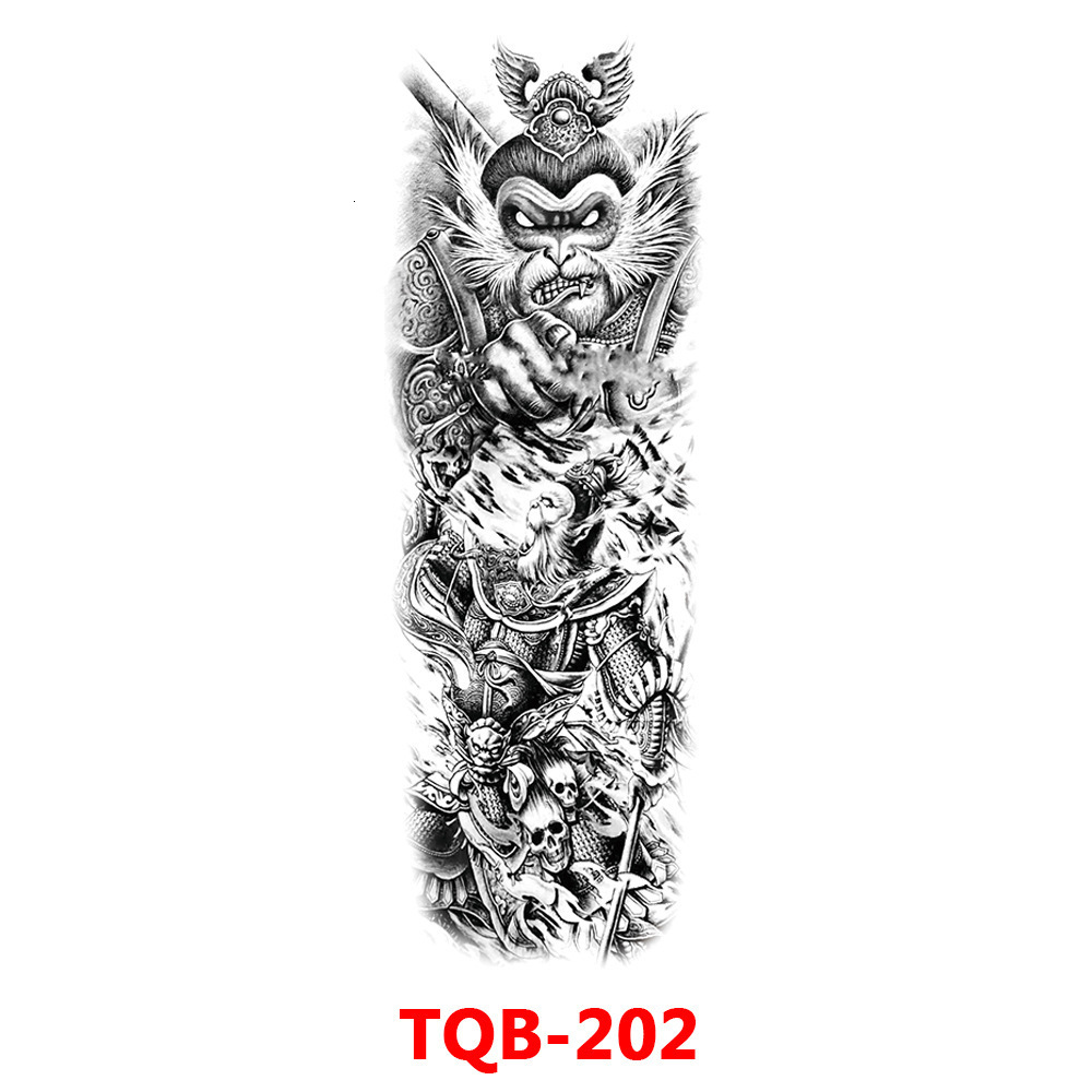 Full Arm Tattoo Sticker Full Arm Large Image Animal Large Flower Arm Tattoo Sticker Tattoo 251126