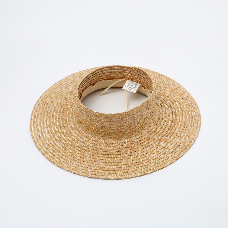 Visors Summer Empty Top Round Sun Hats For Women Elegant Wide Large Brim Beach Straw Hat Casual Panama Caps Uv Protection Cap Sombrero 230615