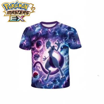 Summer Childrens Pokmon T-shirt Fashionable Casual 3D Pikachu T-shirt for Kids and Girls Sports Casual Short Sleeve T-shirt L260527C188