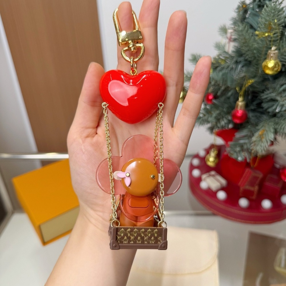 Luxury Keychain Stainless Steel Leather Bag Charm Unisex Designer Car KeyRings Bag Charms Pendant Accessories Lanyard Holiday Gifts Premium Quality