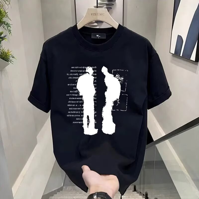 American Hipster Short Sleeve T-Shirt, Unisex Summer Ins Streetwear Loose Casual Tee