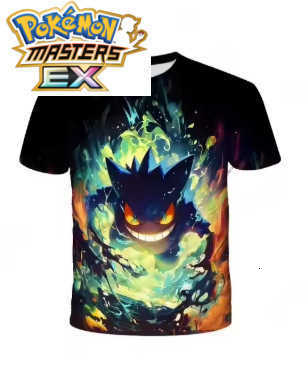 Summer Childrens Pokmon T-shirt Fashionable Casual 3D Pikachu T-shirt for Kids and Girls Sports Casual Short Sleeve T-shirt L260527C188