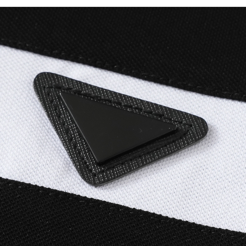Luxury Young Men's Designer Polo Shirt T-shirt High-end Quality Skin Friendly Comfortable Black And White Striped Lapel Short Sleeved Fashion Ver - view 6