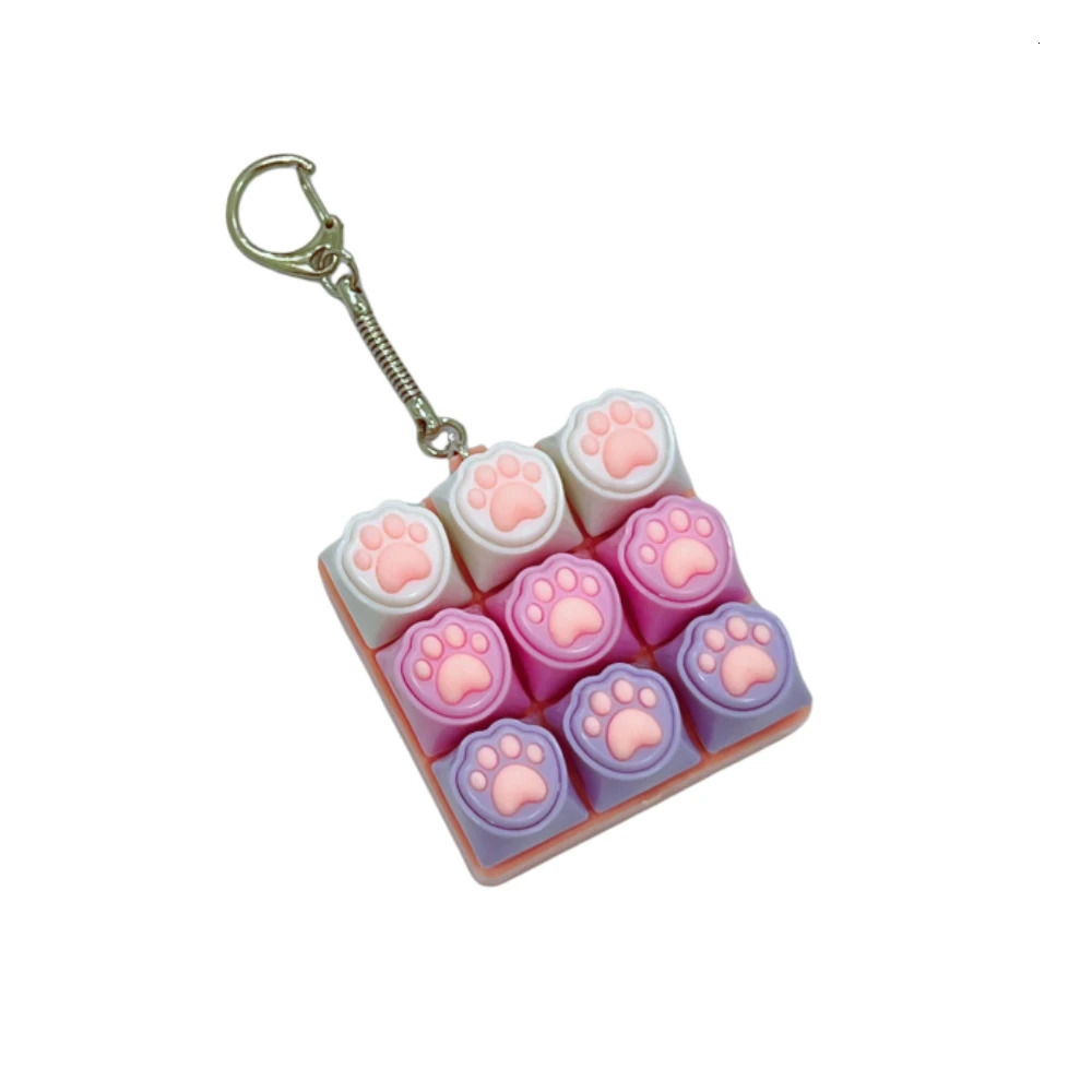Keyboard Fidget Toys LED Crystal Keycap Keychain Stress Relief Fingertip Gadget Decompression Clicker Toy 260527 - view 7