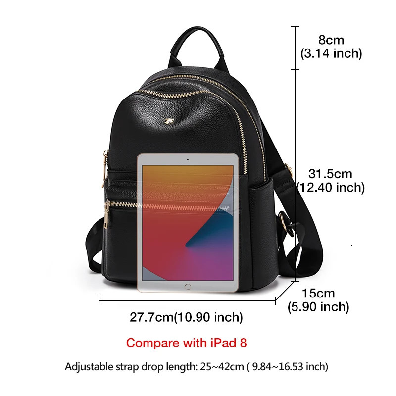 ER Genuine Leather Microfiber Womens Backpack Fashion Female Travel Bag Large Capacity Waterproof y260611 - view 5