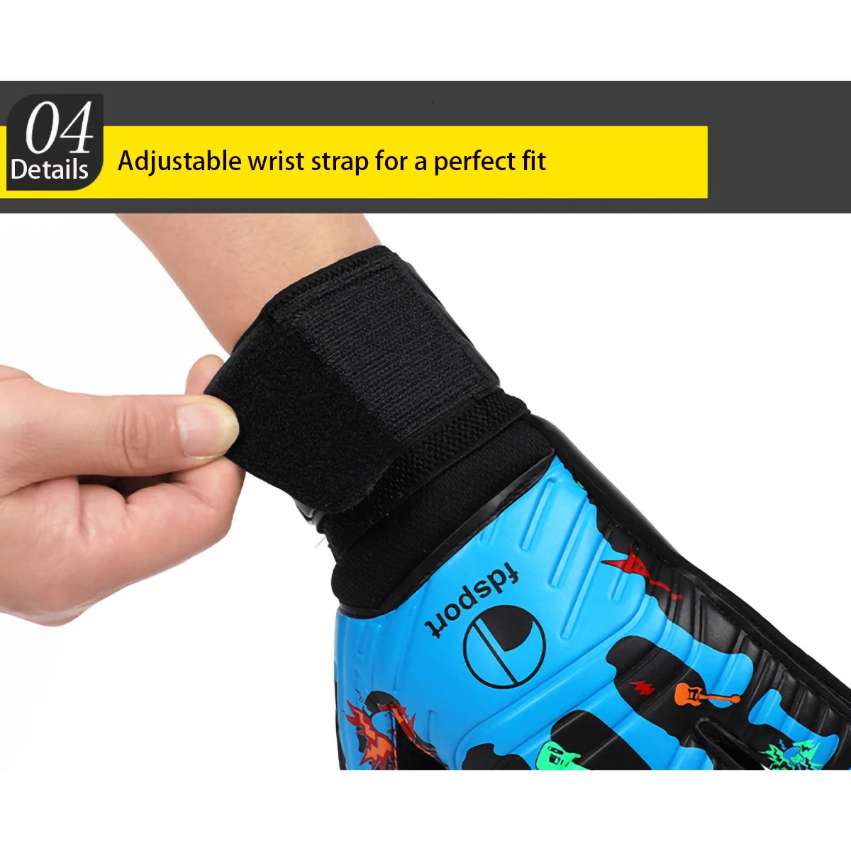 Goalie Goalkeeper Gloves Adult Strong Grip for The Toughest Saves with Finger Protect 43MM Latex Sizes 6-10 260525