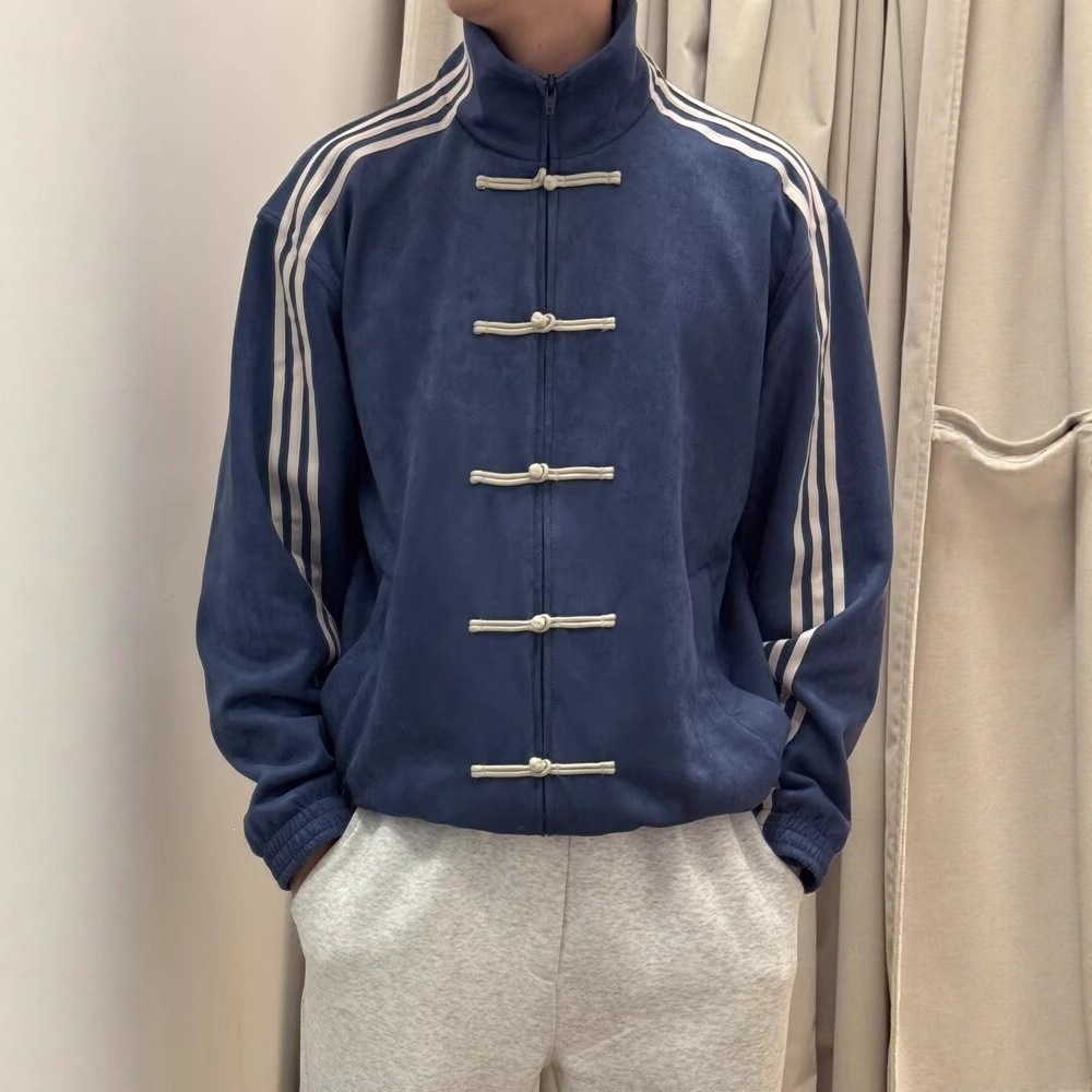 New Chinese-style folk-style button-up coat for men, spring design, stand-up collar, cardigan jacket. Free shipping.